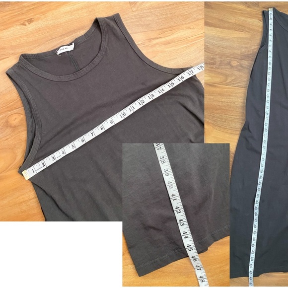 Mod Ref Gray Sleeveless Cotton T Shirt Midi Dress Minimalist Quiet Luxury Lounge - Picture 7 of 7